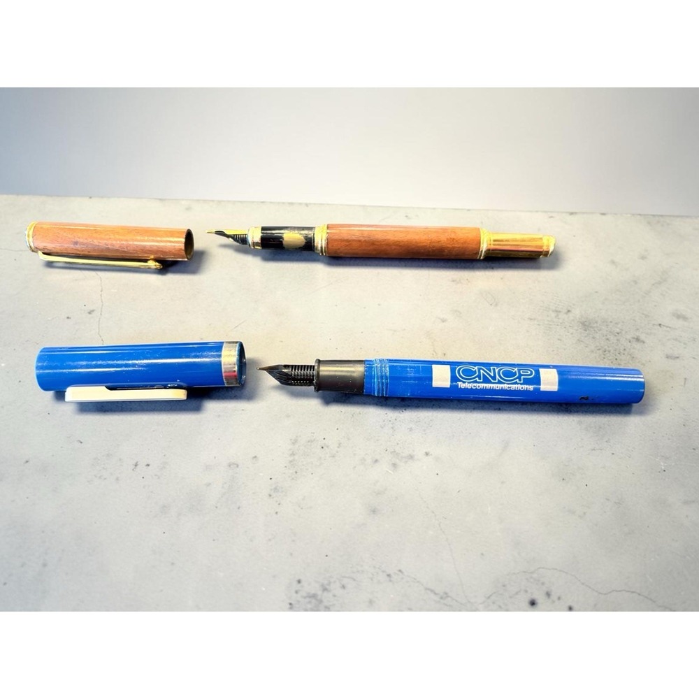 VINTAGE LOT OF 8 Wood Pen Twist Ball Point  Hand Made Some Work Some Are Dry
